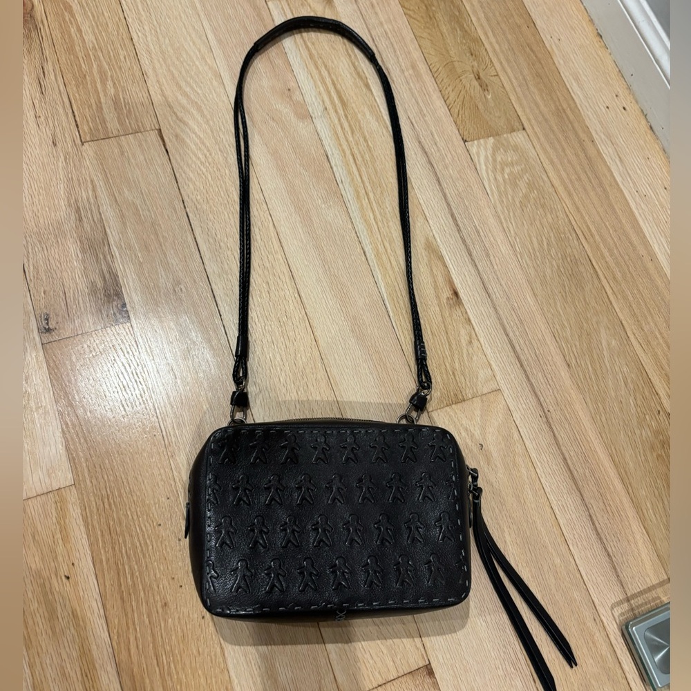 Black Leather Crossbody Bag
